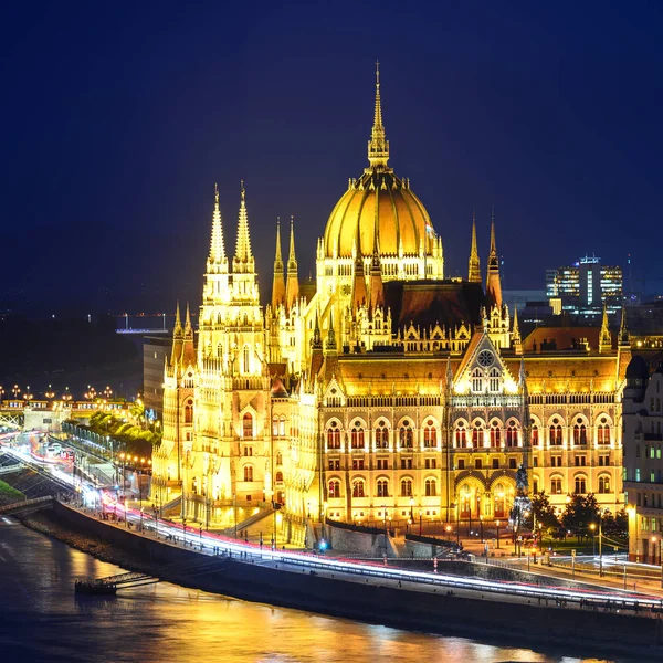 Den Ungerska Parlamentsbyggnaden Även Känd Som Budapests Parlament Efter Sitt — Stockfoto