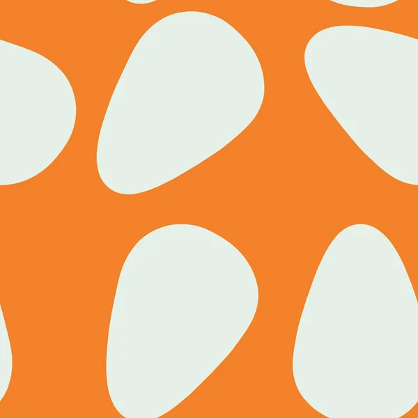 White easter eggs shapes on orange background. seamless Easter  pattern. Easter concept. Print, packaging, wallpaper, textile, fabric design