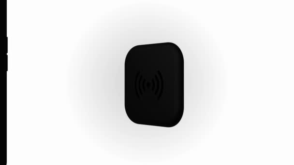 Chargeur sans fil, téléphone portable, retour. Maquette-toi. 3D  