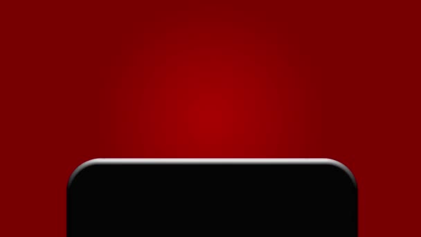 Smartphone, téléphone portable, retour. Maquette-toi. 3D Render. Vidéo 