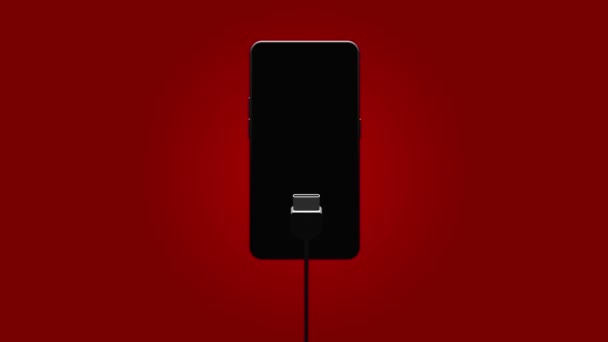 Smartphone Charge Render — Stock Video