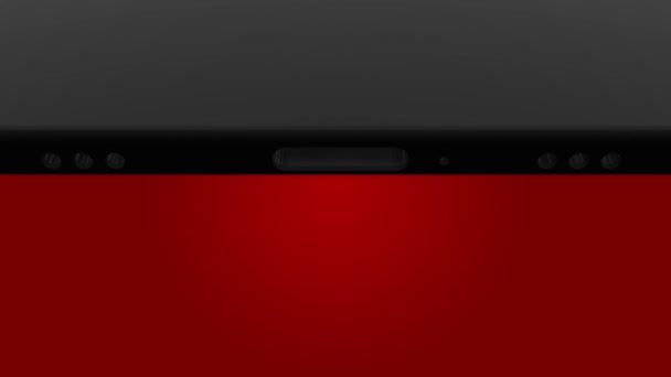 Smartphone, téléphone portable, retour. Maquette-toi. 3D Render. Vidéo 