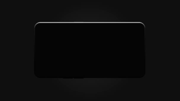 Smartphone, téléphone portable, retour. Maquette-toi. 3D Render. Vidéo 