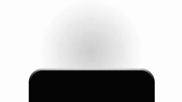 Smartphone, téléphone portable, retour. Maquette-toi. 3D Render. Vidéo 