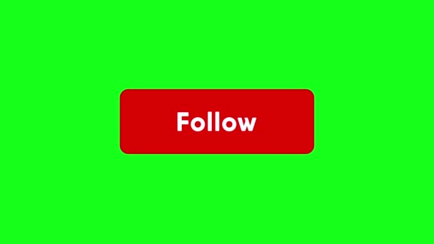 Red Follow Button Video — Stock Video