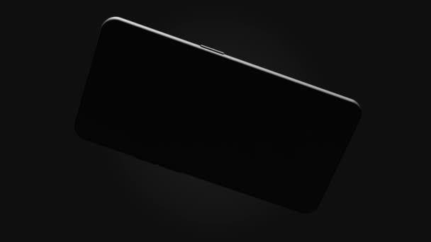 Smartphone, téléphone portable, retour. Maquette-toi. 3D Render. Vidéo 