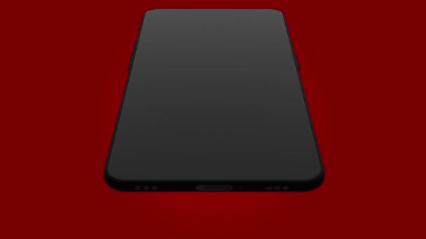 Smartphone, téléphone portable, retour. Maquette-toi. 3D Render. Vidéo 