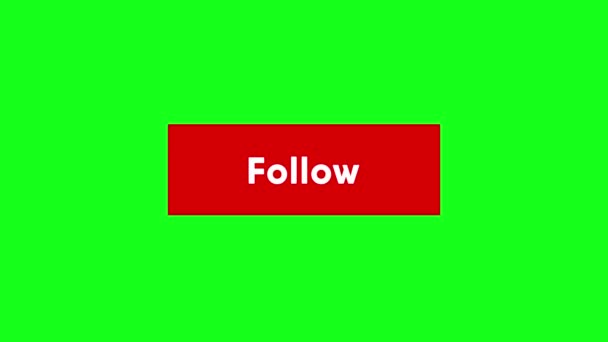 Red Follow Button Video — Stock Video