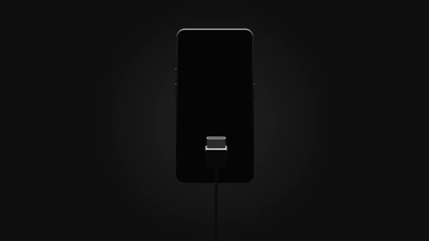 Smartphone Charge Render — Stock Video