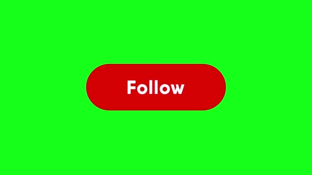 Red Follow Button Video — Stock Video