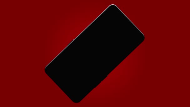 Smartphone, téléphone portable, retour. Maquette-toi. 3D Render. Vidéo 