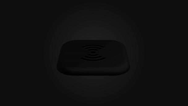 Chargeur sans fil, téléphone portable, retour. Maquette-toi. 3D  