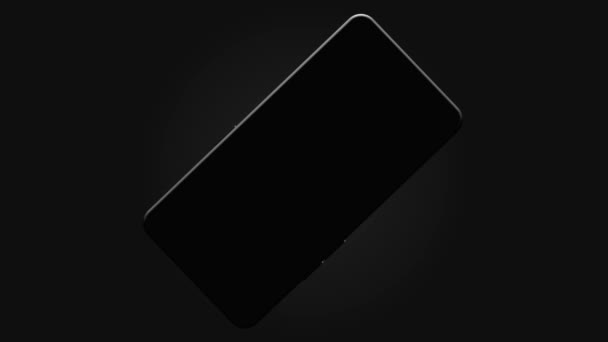 Smartphone, téléphone portable, retour. Maquette-toi. 3D Render. Vidéo 