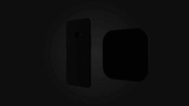 Smartphone Cellulare Indietro Render Carica Wireless — Video Stock