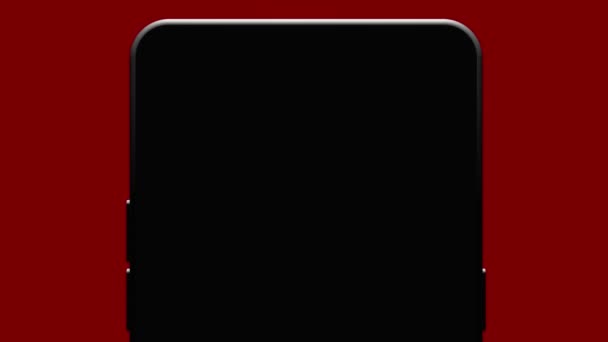 Smartphone, téléphone portable, retour. Maquette-toi. 3D Render. Vidéo 