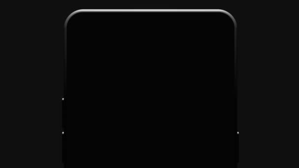 Smartphone, téléphone portable, retour. Maquette-toi. 3D Render. Vidéo 