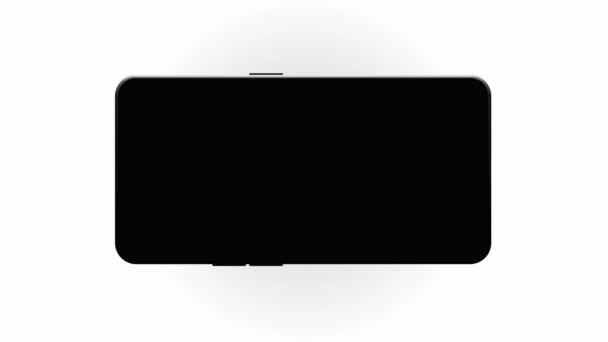 Smartphone, téléphone portable, retour. Maquette-toi. 3D Render. Vidéo 