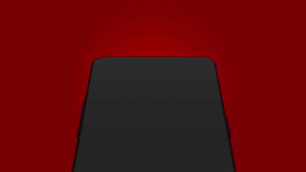 Smartphone, téléphone portable, retour. Maquette-toi. 3D Render. Vidéo 