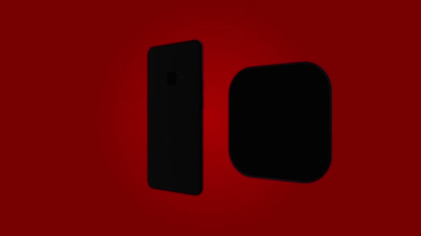 Smartphone, téléphone portable, retour. 3D Render. Charge sans fil 