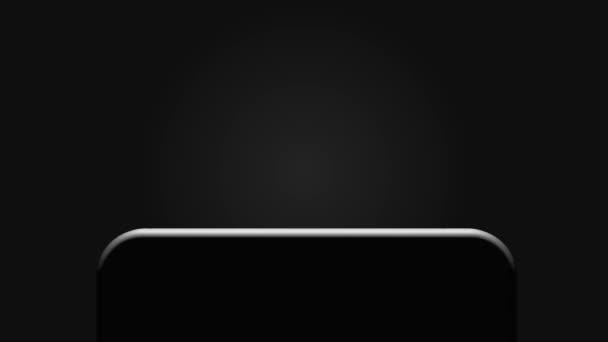 Smartphone, téléphone portable, retour. Maquette-toi. 3D Render. Vidéo 