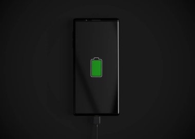 Akıllı telefon, cep telefonu, geri dönüş. Model Yukarı. 3d Hazırlama