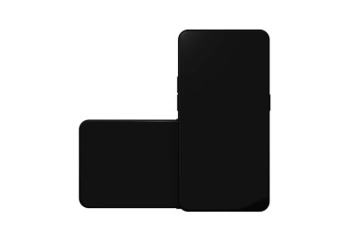 Akıllı telefonlar, cep telefonları, arka. Model Yukarı. 3d Hazırlama