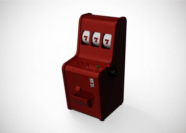 Slot Makinası 3d Render. Kumarhane