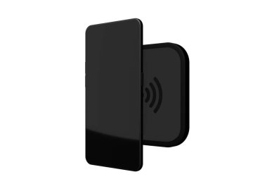 Akıllı telefon, cep telefonu, geri dönüş. Model Yukarı. 3 boyutlu görüntüleme. Kablosuz Şarj