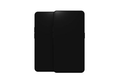 Akıllı telefonlar, cep telefonları, arka. Model Yukarı. 3d Hazırlama