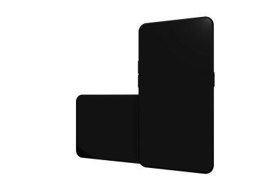 Akıllı telefonlar, cep telefonları, arka. Model Yukarı. 3d Hazırlama
