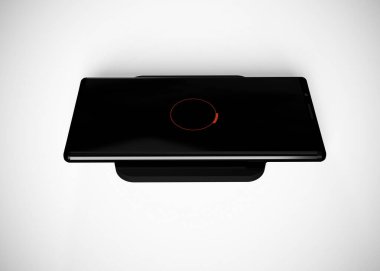 Akıllı telefon, cep telefonu, geri dönüş. Model Yukarı. 3 boyutlu görüntüleme. Kablosuz Şarj