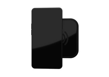 Akıllı telefon, cep telefonu, geri dönüş. Model Yukarı. 3 boyutlu görüntüleme. Kablosuz Şarj Aracı