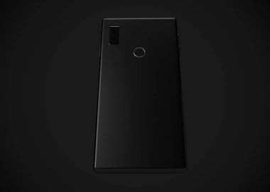 Akıllı telefon, cep telefonu, geri dönüş. Model Yukarı. 3d Hazırlama