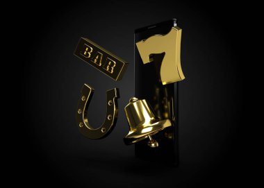 Slot Makinesi Çevrimiçi Kumarhane Mobil Telefon Oyunu 3d Render