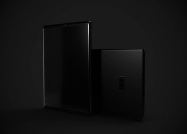 Tabletler Siyah 3d Hazırlama, bilgisayarlar