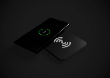 Akıllı telefon, cep telefonu, geri dönüş. Model Yukarı. 3d Hazırlama