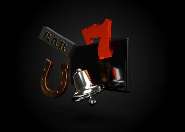 Slot Makinesi Çevrimiçi Kumarhane Mobil Telefon Oyunu 3d Render