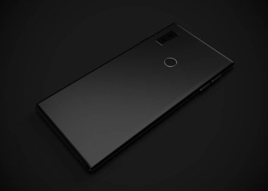 Akıllı telefon, cep telefonu, geri dönüş. Model Yukarı. 3d Hazırlama