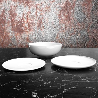  Masada boş seramik tabaklar