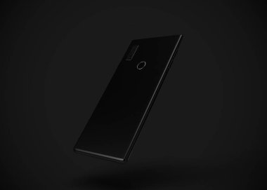Akıllı telefon, cep telefonu, geri dönüş. Model Yukarı. 3d Hazırlama