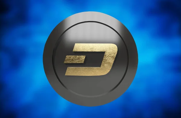 Dash Coin隐货币3D渲染 — 图库照片