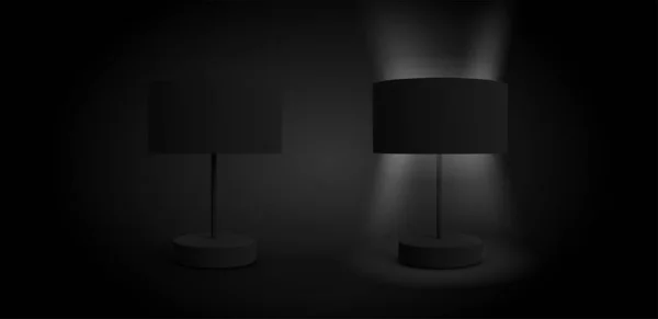 Bedside Lamps Design Render — ストック写真