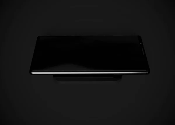 Smartphone Mobile Phone Back Mock Render Wireless Charge — 스톡 사진