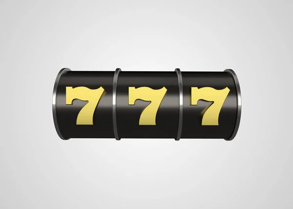 Slot Makinası 3d Render. 777 işareti 