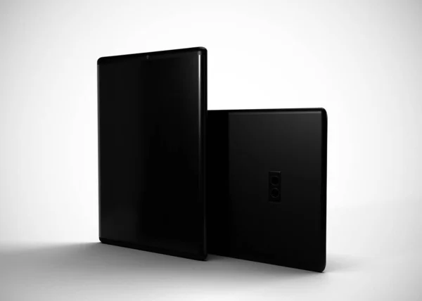 Tablets Black Render Computers — 스톡 사진