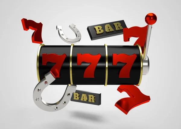 Slot Makinası Render 777 Işareti — Stok fotoğraf