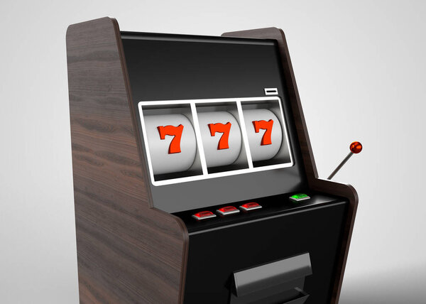 Slot Machine 3D Render