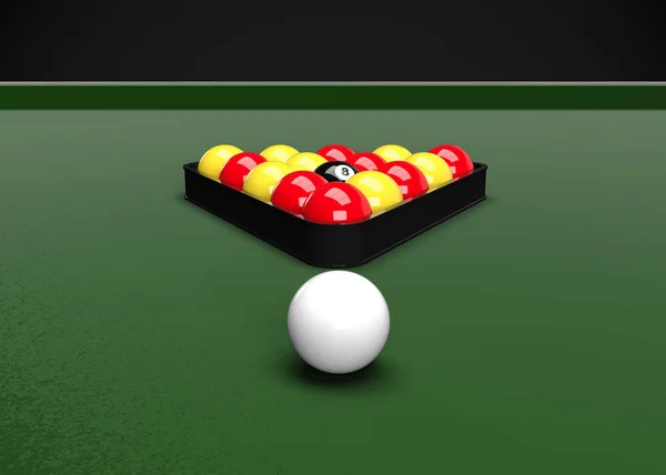 Bilardo Oyunu Bilardo Topları Bilardo — Stok fotoğraf