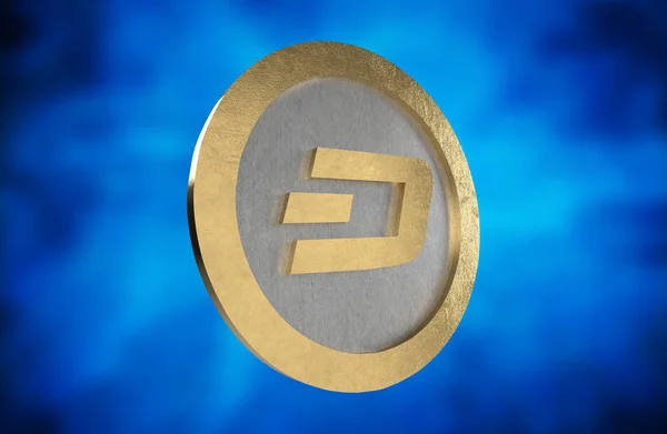 Dash Coin Cryptocurrency Render — Stock Fotó