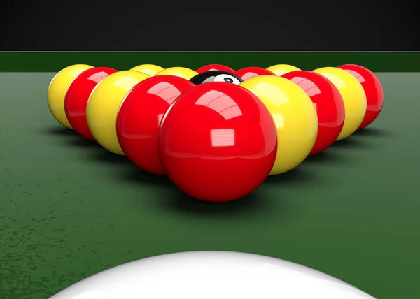 Biljardbord Biljardbollar Pool — Stockfoto